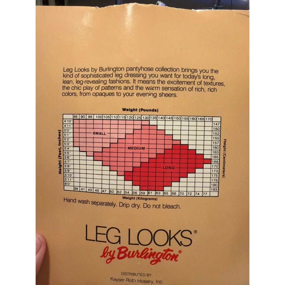 Vintage Leg Looks by Burlington Streamers 426 Pantyhose Black Silver Medium USA
